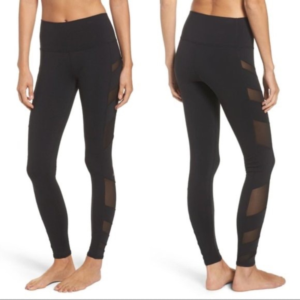 ALO Yoga full length leggings with mesh side detail